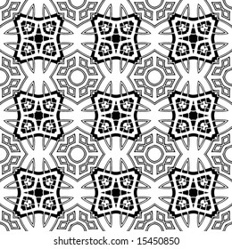 Padrão preto e branco sem emenda abstrato (vetor no portfólio)