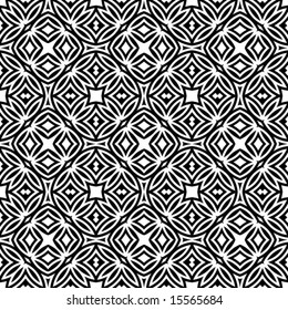Abstract seamless black and white pattern - vector illustration