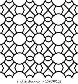 Resumen de un patrón blanco y negro sin fisuras - ilustración vectorial 