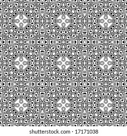 Abstract seamless black and white pattern - vector illustration