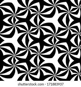 Abstract seamless black and white pattern - vector illustration 