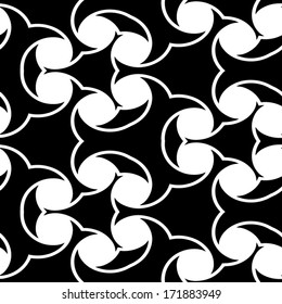 Resumen de un patrón blanco y negro sin fisuras - ilustración vectorial 