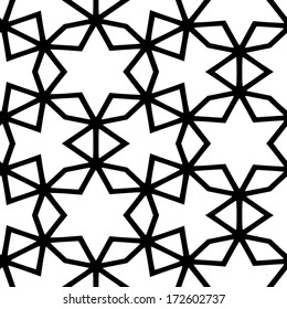 Abstract seamless black and white pattern - vector illustration 