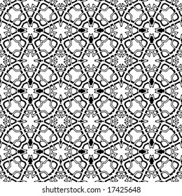 Abstract seamless black and white pattern - graphic illustration