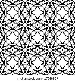 Resumen de un patrón blanco y negro impecable - ilustración gráfica