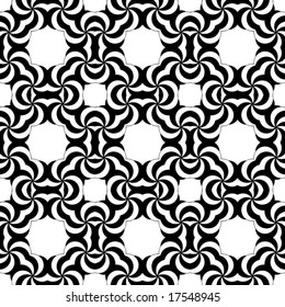 Abstract seamless black and white pattern - graphic illustration