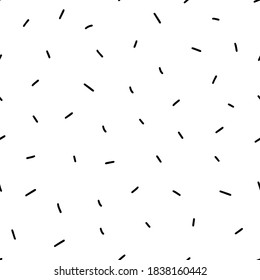 Abstract seamless black and white pattern of hand drawn doodle stroke lines. Scandinavian design style. Vector illustration for textile, backgrounds etc