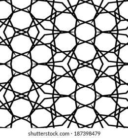 Resumen de un patrón blanco y negro sin fisuras - ilustración vectorial 