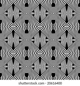 Abstract seamless black and white pattern - vector illustration
