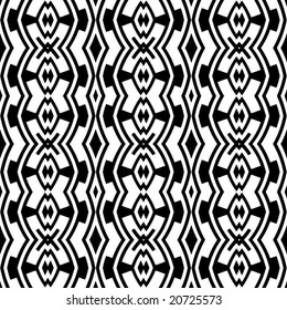 Abstract seamless black and white pattern - vector illustration