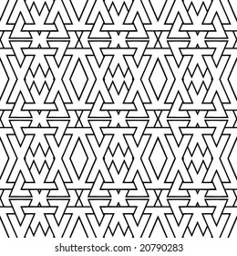 Resumen de un patrón blanco y negro sin fisuras - ilustración vectorial