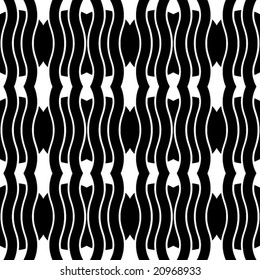 Abstract seamless black and white pattern - vector illustration