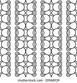 Abstract seamless black and white pattern - vector illustration