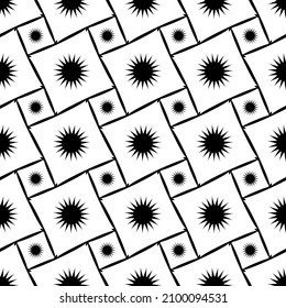 Resumen de un patrón blanco y negro sin fisuras. Arte vectorial.