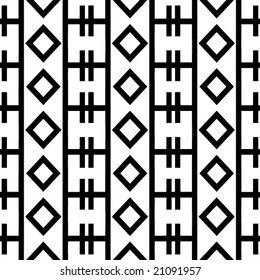 Abstract seamless black and white pattern - vector illustration