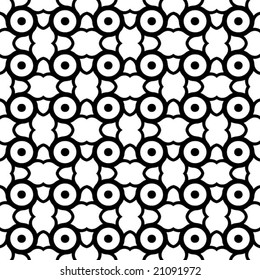 Abstract seamless black and white pattern - vector illustration