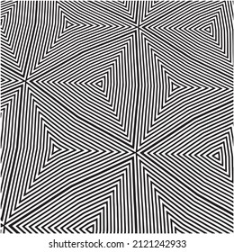 Abstract seamless black and white pattern vector illustration, geometric texture pattern, abstract geometric texture. Opt Art illustration.
