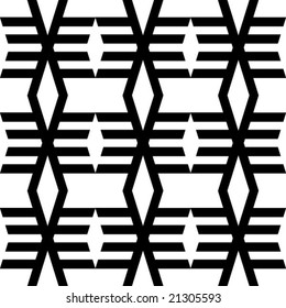 Abstract seamless black and white pattern - vector illustration