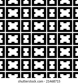 Abstract seamless black and white pattern - vector illustration