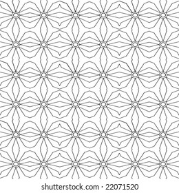 Abstract seamless black and white pattern - vector illustration