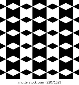 Abstract seamless black and white pattern - vector illustration