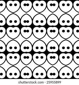 Abstraktes, nahtloses Schwarz-Weiß-Muster - Vektorgrafik