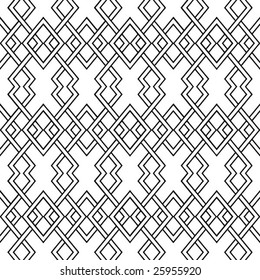 Abstract seamless black and white pattern - vector illustration