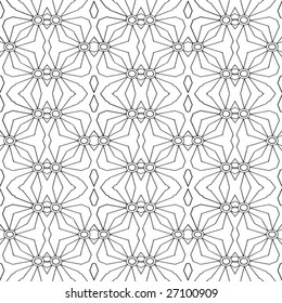 Resumen de un patrón blanco y negro sin fisuras - ilustración vectorial