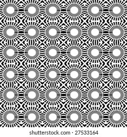 Resumen de un patrón blanco y negro sin fisuras - ilustración vectorial