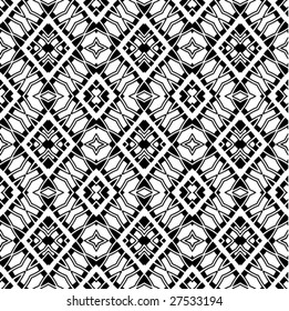 Resumen de un patrón blanco y negro sin fisuras - ilustración vectorial