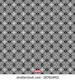 abstract seamless black white pattern with black line with grey wave with gray band isolated on white background. vector illustration