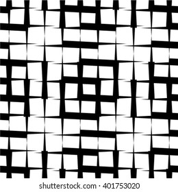 Abstract seamless black and white pattern - vector illustration