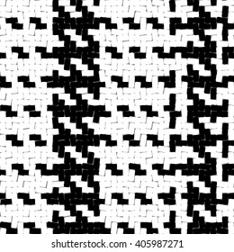 Abstract seamless black and white pattern. Textured background. Vector illustration. 