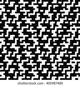 Abstract seamless black and white pattern. Textured background. Vector illustration. 