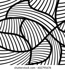 Abstract seamless black and white pattern.