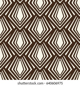 Abstract seamless black and white pattern with repeating geometric shapes drawing on design wallpaper vector illustration