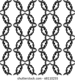 Abstract seamless black and white pattern - vector illustration