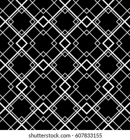 Abstract seamless black and white squares pattern.