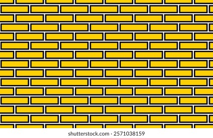 abstract seamless black yellow brick pattern suitable for background.