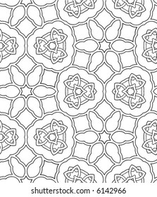 Abstract seamless black-and-white pattern - vector illustration