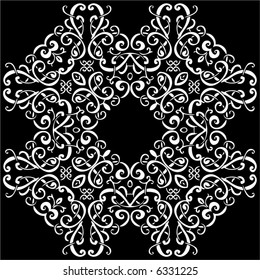 Abstract seamless black-and-white pattern - vector illustration