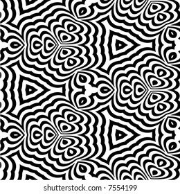 Abstract seamless black-and-white pattern - vector illustration