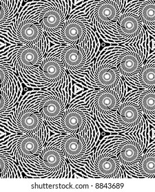 Abstract seamless black-and-white pattern - vector illustration