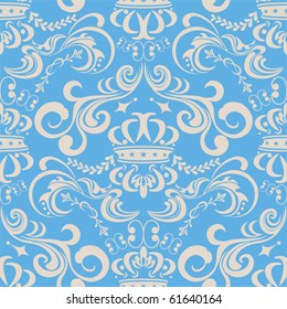 Abstract seamless blue pattern. Illustration vector.