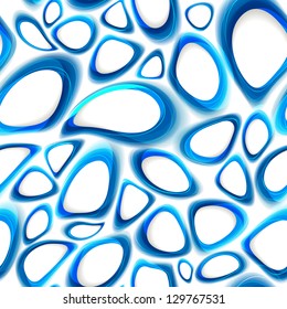 Abstract seamless blue shiny background with moving water drops. Eps10