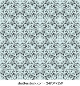Abstract Seamless Blue and White Color Geometric Vector Pattern. Vintage Wallpaper Background. Mosaic Texture for Textile Print