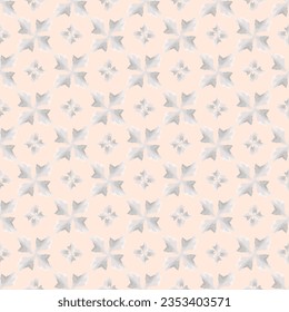 Abstract seamless  blurred pattern. Arabic line watecolored ornament with geometric shapes. Stylish floral ornamental vector background with swirl watercolor lines