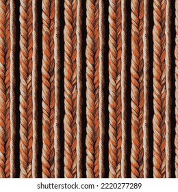 abstract seamless braided pattern, brown, orange