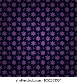 Abstract seamless bright background from picturesque stylized purple, black and violet flowers. Fabric for summer tropical holiday. Lovely seamless pattern. Vector background with flowers.