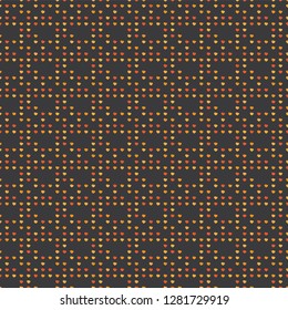Abstract Seamless Brown, Orange and Yellow Hearts Pattern - Valentine's Day Card or Background Vector Design